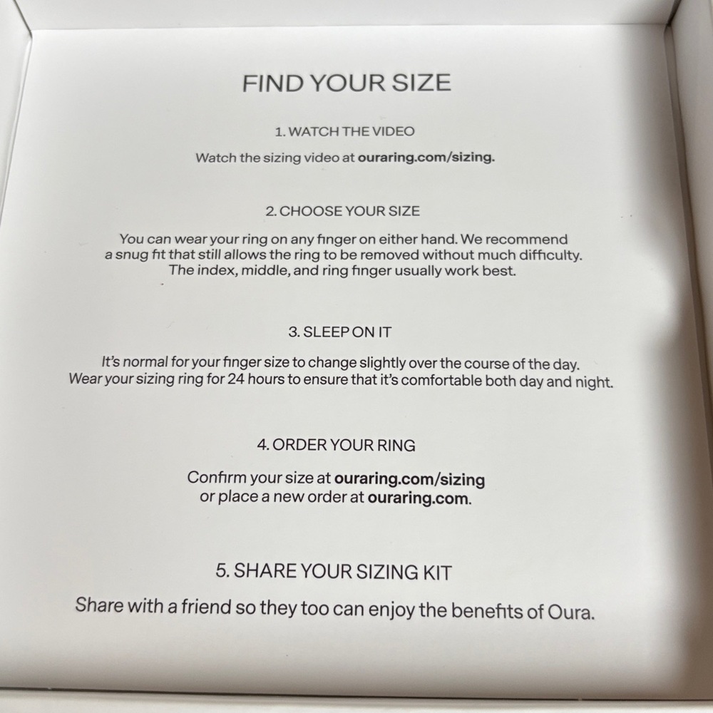 Oura ring sizing kit. - Picture 3 of 3